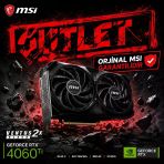 Msı Geforce Rtx 4060 Tı 8G Ventus 2X Black E1 Oc Rtx4060tı 8Gb Gddr6 128B Dx12 Pcıe 4.0 X16 Ekran Kartı