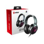 MSI GG IMMERSE GH50 GAMING HEADSET 7.1 SURROUND TITRESIMLI RGB LED MYSTIC LIGHT 2X40 MM SURUCU KABLO KUMANDA MIKROFON 2M ORGU 2.2M ALTIN KAPLAMA USB KULAKUSTU KULAKLIK