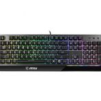 MSI GG VIGOR GK30 TR GAMING KEYBOARD MEKANIK HISLI 6 BOLGE RGB LED AYDINLATMA SIVI DOKULMESINE DAYANIKLI OYUNCU KLAVYESI