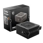MSI MAG A550BN güç kaynağı, AB fişi, 550 W, 80 Plus bronz sertifikalı, ATX güç kaynağı, 12 V Single-Rail, DC/DC gerilim dönüştürücü tasarımı, 120 mm fan