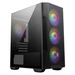 MSI MAG FORGE M100R Mini Tower PC Kasası - Temperli Cam, Micro-ATX ve Mini-ITX Özelliği, Mesh Ön Panel, Hub Denetleyicili 4 x 120mm ARGB Fanlar, Manyetik Toz Filtresi, USB 3.2 Gen 1 Tip-A Bağlantı Noktası