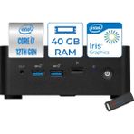 MSI Msı Cubi 5 Intel Core I7-1255U 40GB 1tb SSD Intel Iris Xe Windows 11 Pro Taşınabilir Bilgisayar 12M001BEUH14 + Zettausbbellek - Siyah