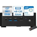MSI Msı Cubi 5 Intel Core I7-1255U 48GB 1tb SSD Intel Iris Xe Windows 11 Pro Taşınabilir Bilgisayar 12M001BEUH18 + Zettausbbellek - Siyah