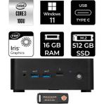 MSI Msı Cubi Nuc Core 3 100U Mini PC 16GB RAM 512GB SSD Win11 Home + Per4 USB 1M003EUP352 - Windows 11 Home