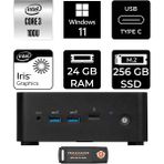 MSI Msı Cubi Nuc Core 3 100U Mini PC 24GB RAM 256GB SSD Win11 Pro + Per4 USB 1M003EUP401 - Windows 11 Pro