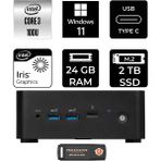 MSI Msı Cubi Nuc Core 3 100U Mini PC 24GB RAM 2TB SSD Win11 Home + Per4 USB 1M003EUP359 - Windows 11 Home