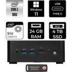 MSI Msı Cubi Nuc Core 3 100U Mini PC 24GB RAM 4TB SSD Win11 Home + Per4 USB 1M003EUP360 - Windows 11 Home