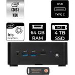 MSI Msı Cubi Nuc Core 3 100U Mini PC 64GB RAM 4TB SSD FreeDOS + Per4 USB 1M003EUP335 - Yok (Free Dos)