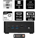 MSI Msı Cubi Nuc Core 3 100U Mini PC 8GB RAM 256GB SSD Win11 Pro + Per4 USB 1M003EUP391 - Windows 11 Pro