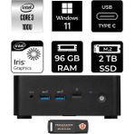 MSI Msı Cubi Nuc Core 3 100U Mini PC 96GB RAM 2TB SSD Win11 Pro + Per4 USB 1M003EUP434 - Windows 11 Pro