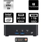 MSI Msı Cubi Nuc Core Ultra 5 125H Mini PC 80GB RAM 1TB SSD FreeDOS + Per4 USB 1UMG007EUP338 - Yok (Free Dos)