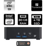 MSI Msı Cubi Nuc Core Ultra 5 125H Mini PC 80GB RAM 4TB SSD FreeDOS + Per4 USB 1UMG007EUP340 - Yok (Free Dos)