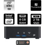 MSI Msı Cubi Nuc Core Ultra 5 125H Mini PC 8GB RAM 2TB SSD FreeDOS + Per4 USB 1UMG007EUP304 - Yok (Free Dos)