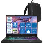 MSI Msı Cyborg 15 Intel Core I5 13420H 80GB Ddr5 4tb SSD RTX5060 Gddr7 8gb Windows 11 Pro 15.6" Fullhd (1920X1080) 144HZ IPS Taşınabilir Bilgisayar B13WFKG491XTRP35 + Zetta Çanta - 4 TB - 80 GB