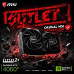 MSI Msı Geforce Rtx 4060 Tı 8g Ventus 2x Black E1 Oc RTX4060TI 8gb Gddr6 128B DX12 Pcıe 4.0 X16 Ekran Kartı