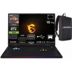 MSI Msı Raıder A18 Hx Amd Ryzen 9 9955HX3D A9WIG-092TR-K05 64GB 4tb+4tb RTX5080 W11HOME 18" Uhd+ Taşınabilir Bilgisayar - 8 TB - 64 GB