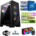 MSI Şafak-Gaming Pc Ddr5-Rtx 5060 8gb -Intel I7 14700KF – 64 GB Ddr5 Ram – 1 Tb M.2 SSD 5000 4000 – 240MM Sıvı Sogutma -Windows 11 Pro - 64GBRAM