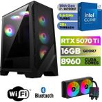 MSI Şafak-Gaming Pc Ddr5-Rtx 5070Tİ 16GB -Intel I7 14700KF – 64 GB Ddr5 Ram – 1 Tb M.2 SSD 5000 4000 – 240MM Sıvı Sogutma -Windows 11 Pro - 64GBRAM