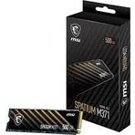 MSI Spatium M371-NVME-M.2-500GB 500 GB 2200-1150 MB/s M371 PCIe NVMe M2 22x80 Harddisk SSD