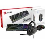 MSI Vigor GK30 Tr Klavye, Force GM300 Rgb Siyah Kablolu Mouse, Maestro 300 Kulaküstü Kulaklık Oyunculara Özel Set