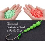 MSO Teknoloji Fosforlu Olta Balıkçılık İğne Stopper Yumuşak Boncuk - (mm)8x12 - 50 Adet - Yeşil