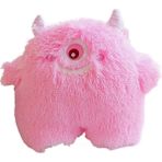 MsPlenty1 Küçük Canavar Bebek Peluş Oyuncak Karikatür Büyük Gözlü Canavar Uzun Saçlı Bebek Küçük Kırmızı Kitap Bebek Yastık (Yurt Dışından) - Beyaz - Pembe