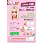 Msticker Barbie İsim Yazılabilen Kalem Defter Etiketi 190 Adet Tekil Ürün Okul Etiketi