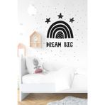 MSticker Dream Bıg Yıldızlar Ve Gökkuşağı Çocuk Bebek Odası Sticker 50x70 Cm