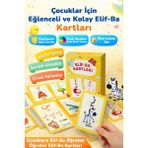 MSticker Elif-Ba Kartları | Çocuklar İçin Eğlenceli ve Kolay Elifba Öğrenme Seti - 29 Kart ve Özel Kutulu