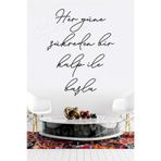 MSticker Her Güne Şükreden Bir Kalp İle Başla Sticker - Cam Duvar Stickerı Siyah Folyo