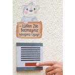 MSticker Lütfen Zile Basmayınız Stickerı, Kapı Cam Duvar Stickerı