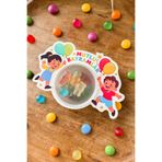 MSticker Mutlu Bayramlar Çocuk Temalı Şeker Kutusu 10’lu Set – Kapaklı Mini Bayram Şeker Kabı, Hediyeliği