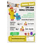 Msticker Numberblock Temalı İsim Yazılabilen Okul Etiketi 190 Adet Yırtılmaz ve Sudan Etkilenmez