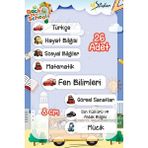 Msticker Okul Ders Etiketi Cars Temalı 26 Adet 8 cm Okul Ders Etiketi