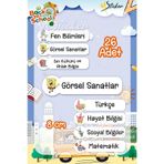 Msticker Okul Ders Etiketi Süngerbob Temalı 26 Adet 8 cm Okul Ders Etiketi
