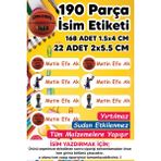 Msticker Okul Etiketi Kalem Defter Etiketi Basketbol Temalı Isim Yazılabilen Etiket - 190 Adet