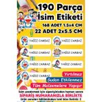 Msticker Okul Etiketi Kalem Defter Etiketi Doraemon Temalı Özel Isim Yazılabilen Etiket - 190 Adet