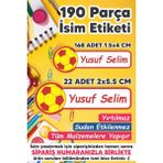 Msticker Okul Etiketi Kalem Defter Etiketi Galatasaray Özel Isim Yazılabilen Etiket - 190 Adet