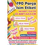 Msticker Okul Etiketi Kalem Defter Etiketi Iş Makinaları Özel Isim Yazılabilen Etiket - 190 Adet