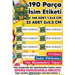 MSticker-Okul Etiketi Kalem Defter Etiketi Ninja Kaplumbağa Temalı Isim Yazılabilen Etiket - 190 Adet