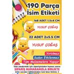 MSticker Okul Etiketi Kalem Defter Etiketi Özel Isim Yazılabilen Etiket Winnie The Pooh 190 Adet