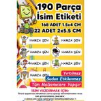 Msticker Okul Etiketi Kalem Defter Etiketi Robot Temalı Isim Yazılabilen Etiket - 190 Adet