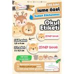 MSticker-Okul Etiketi Kalem Defter Özel Isim Yazılabilen Etiket 190 Adet