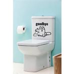 MSticker-Siyah Eğlenceli Klozet Kapağı Ve Banyo Sticker