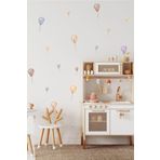 MSticker Suluboya Desenli Balonlar Çocuk Bebek Odası Dekorasyon Sticker Seti