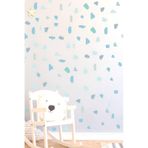 MSticker Taş Desen Mavi Tonlarda Çocuk Bebek Odası Duvar Sticker