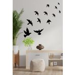 MSticker-Uçan Kuşlar Dekoratif Duvar Sticker Kuş Sürüsü (58x61cm)