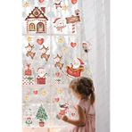 MSticker Yılbaşı Kış Evi Kardan Adam Ve Noel Baba Kış Figürleri Kalpler Ve Yıldızlar Yeni Yıl Sticker Seti
