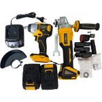 Msy 2'li Set: Akülü Somun Sıkma (500 Nm) + 125 mm Avuç Taşlama | Fırçasız Motor | 21V 2 Batarya