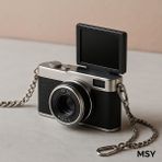 Msy Elektronik Mini Dijital Kamera– Vintage Tasarım, Açılır Ekran, 1080P 48MP Fotoğraf & Video-Başparmak - Siyah